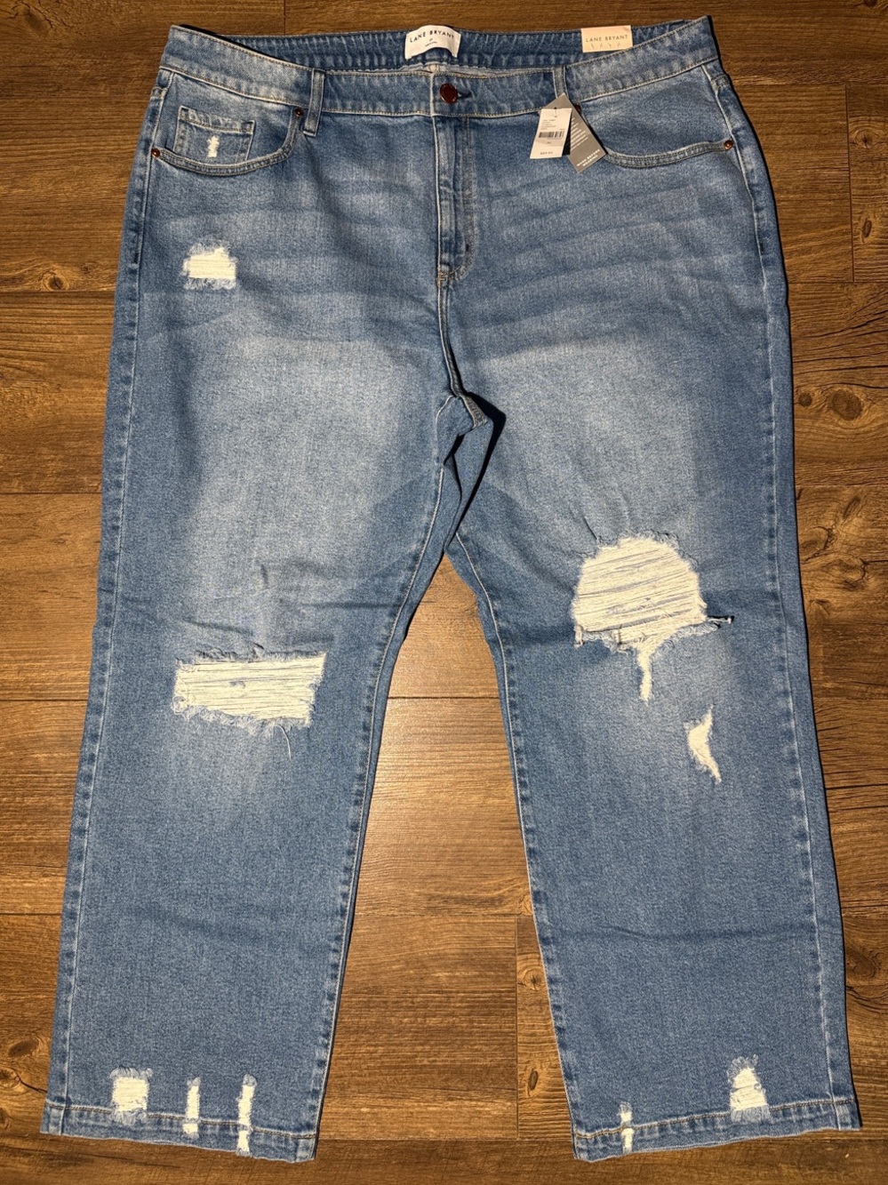 Lane Bryant Women’s Distressed Classic Straight Jeans Size 22 NWT